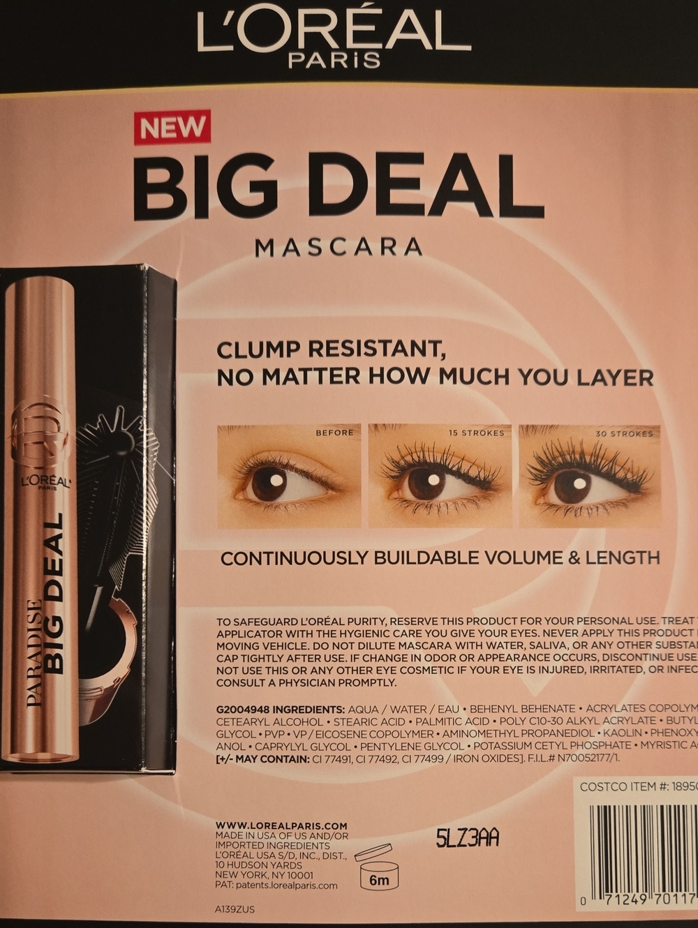 L'Oreal Big Deal Mascara in Rose Gold and Black - Picture 2 of 5
